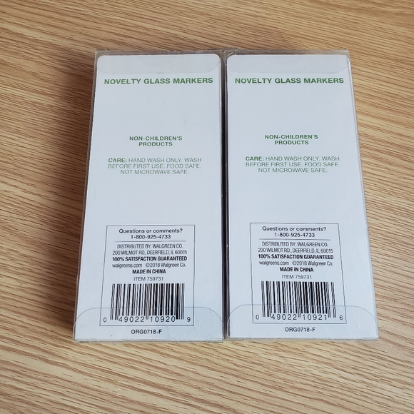 Novelty glass drink markers cacti watermelon - Picture 2 of 2